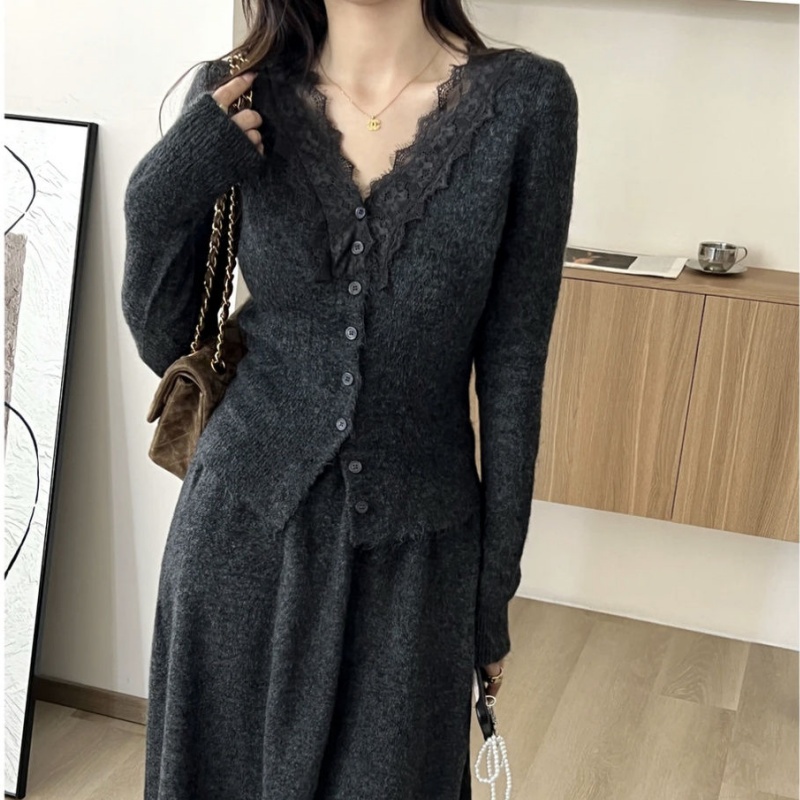 Longline Cardigan Knit - Cardigan superiore lavorato a maglia a