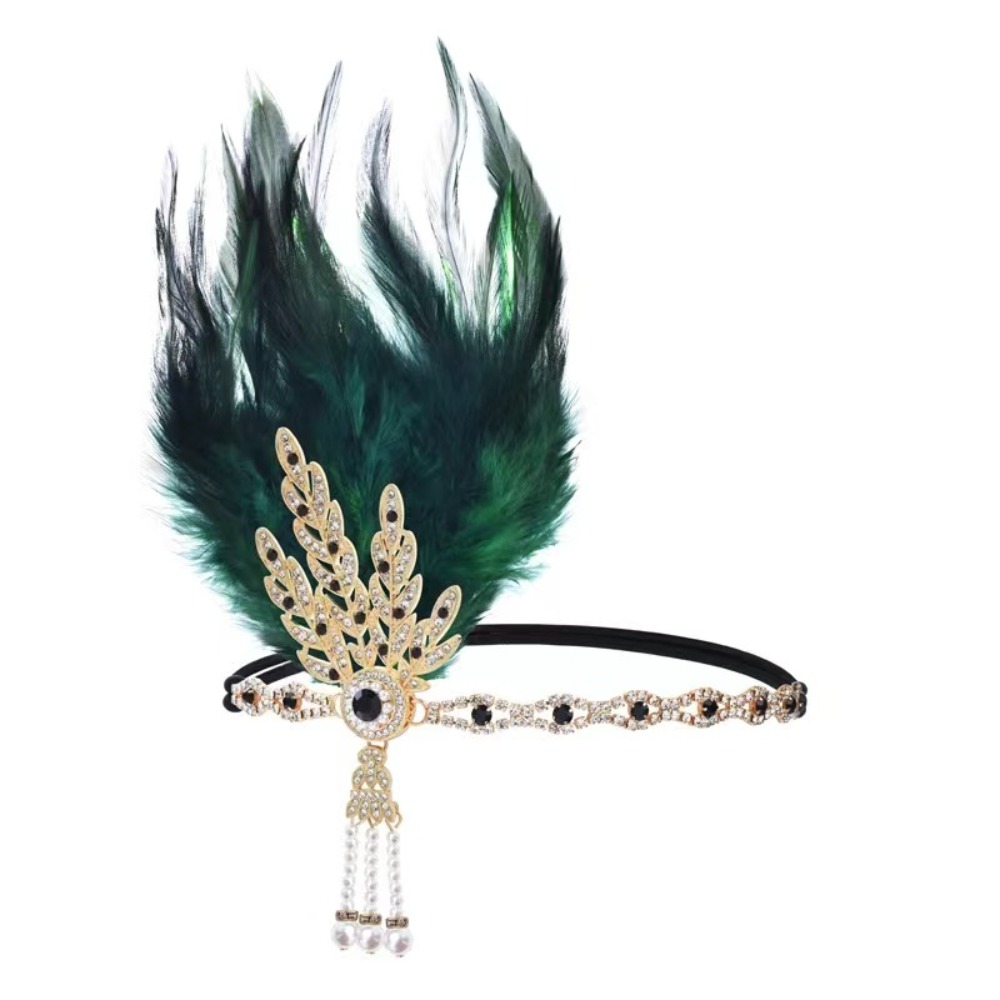 Women'S Fashion In The 1920S - Elegante Fascia per Capelli con Piume
