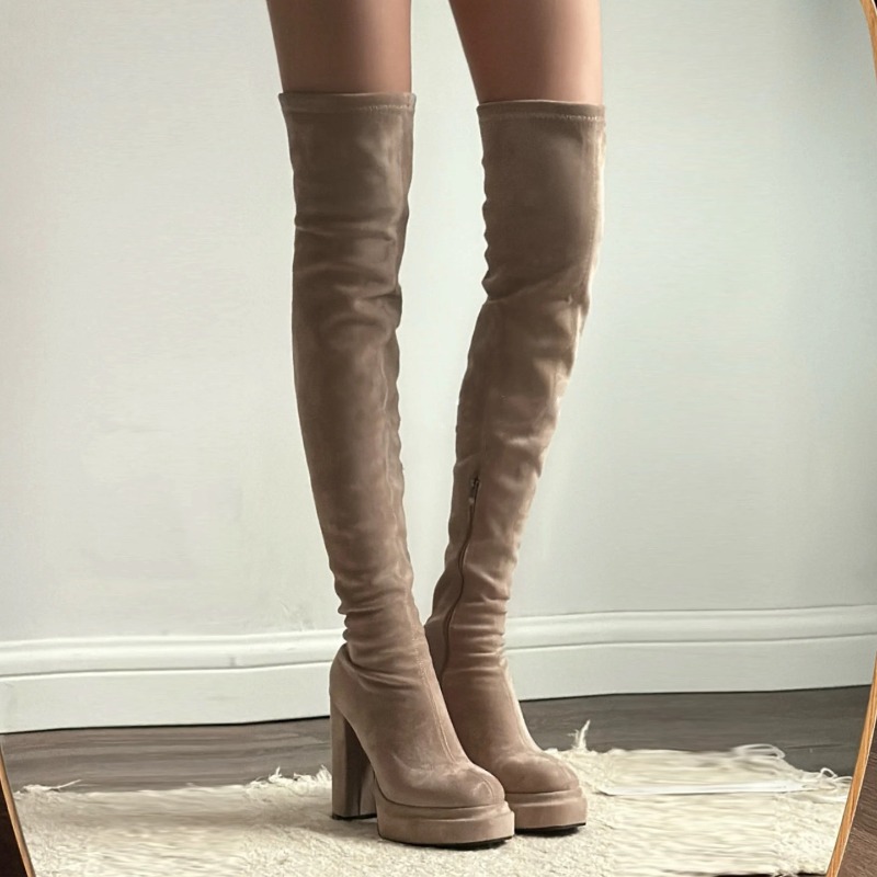 Women'S Fashion Knee High Boots - Stivali Sopra il Ginocchio da Donna