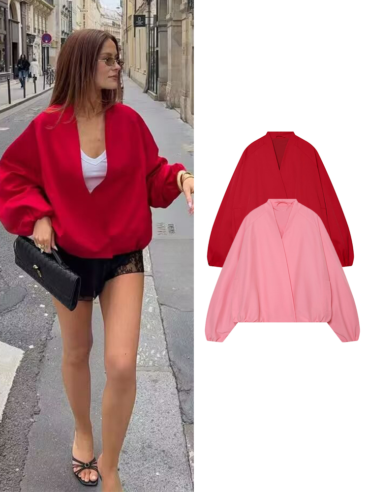 Women'S Fashion Bomber Jacket - TFMLN Giacca Bomber Corta da Donna,