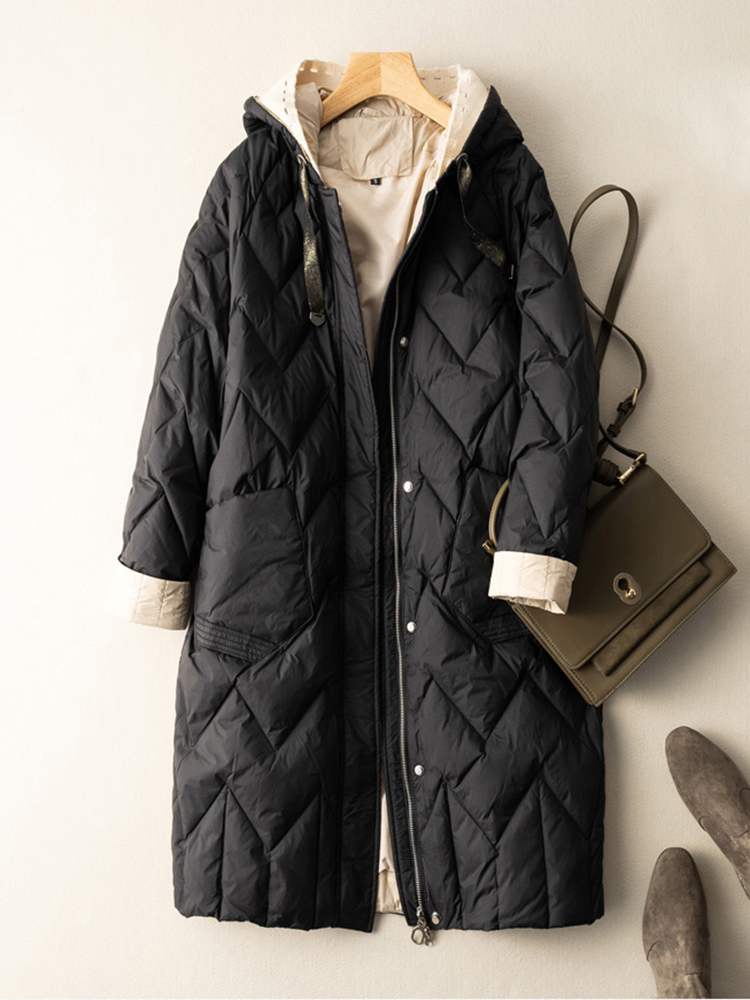 Women'S Fashion Quilted Jacket - SEDUTMO Lungo Inverno Piumino D'anatra Donna