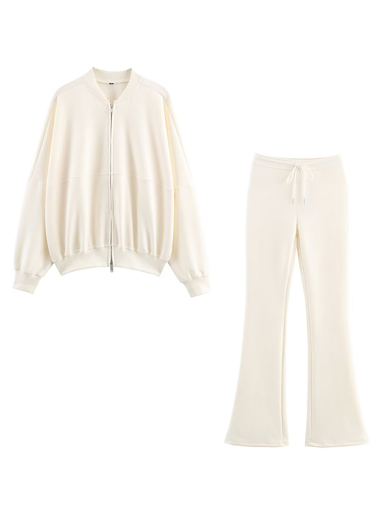 Women'S Fashion Bomber Jacket - HH Pantaloni svasati solidi eleganti da