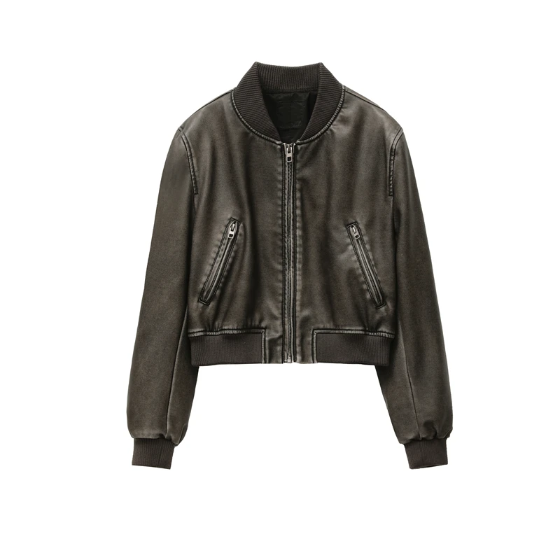 Women'S Fashion Bomber Jacket - LEIDIANMU Donna 2025 Nuovo Vintage Imitazione
