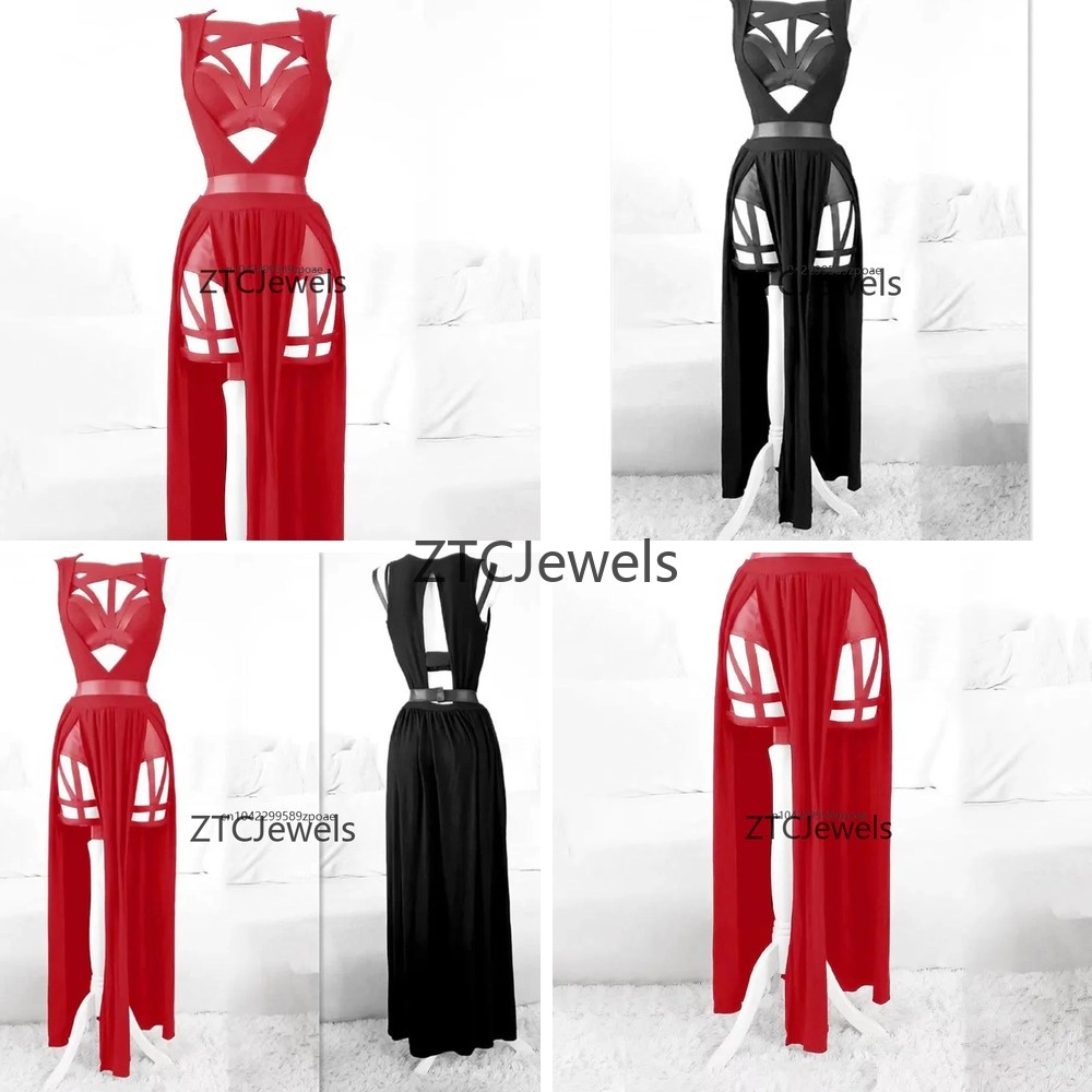 Women Fashion Reddit - Set Costume Cosplay Gotico Rosso con