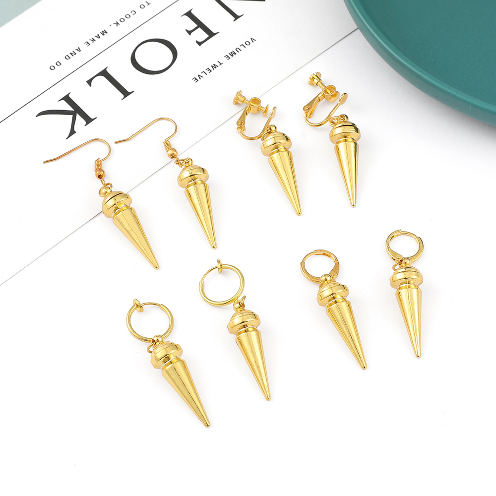 Women Fashion Hub - Orecchini Minimalisti Dorati a Forma di