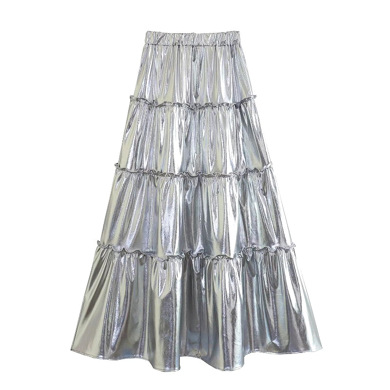 Women Fashion Gown - Gonne lunghe a balze alla moda