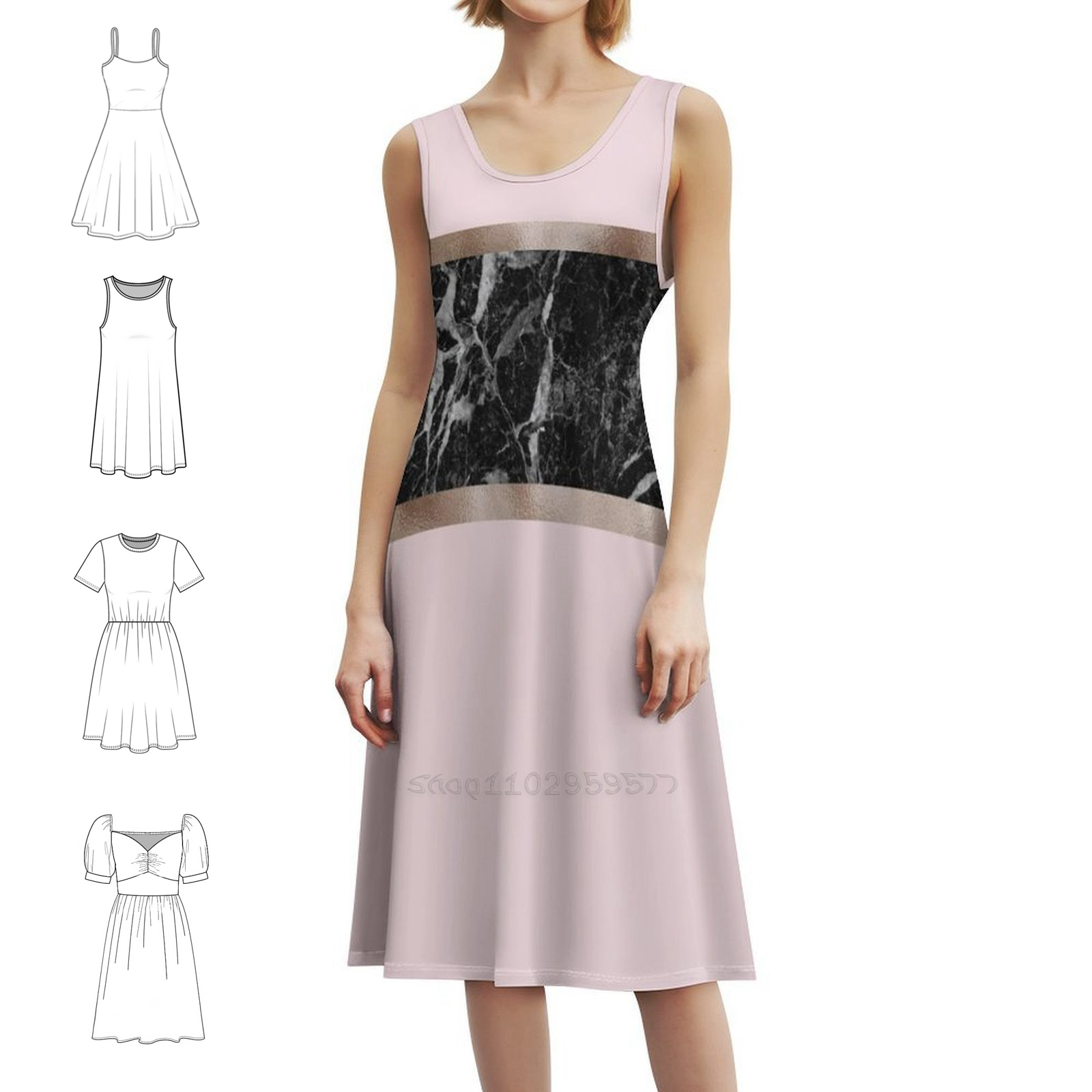 Fragole e marmo nero crema e o - Women Fashion Gown recensione e prezzo