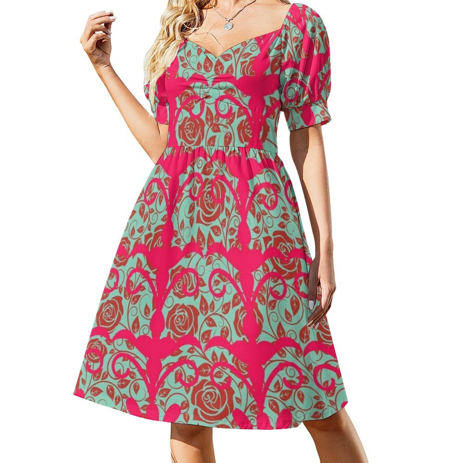 Abito Boho Chic con motivo flo - Women Fashion Gown recensione e prezzo