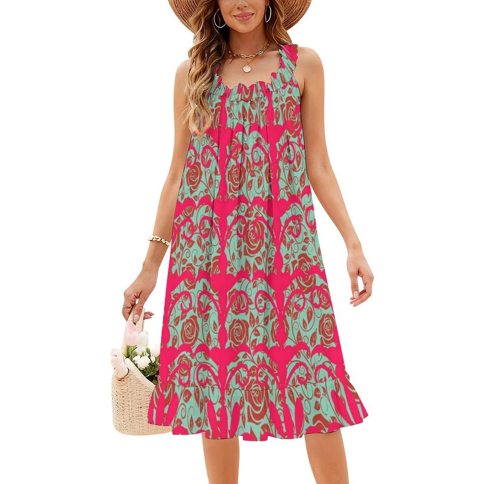 Abito Boho Chic con motivo flo - Women Fashion Gown recensione e prezzo