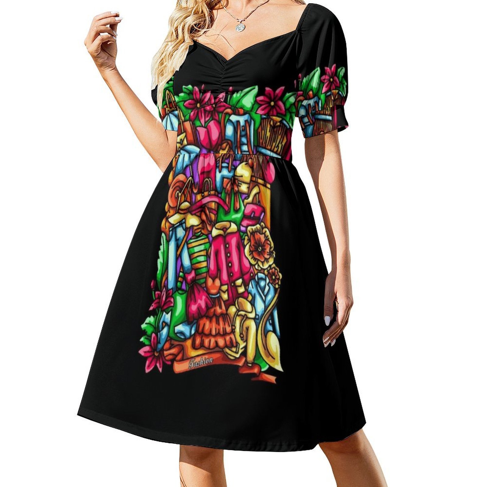 Illustrazioni di Doodles alla  - Women Fashion Gown recensione e prezzo