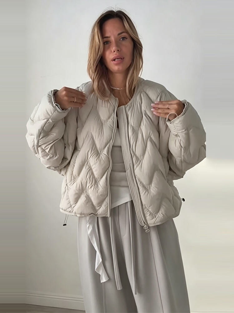 Giacca trapuntata a onde con c - Women'S Fashion Quilted Jacket recensione e prezzo
