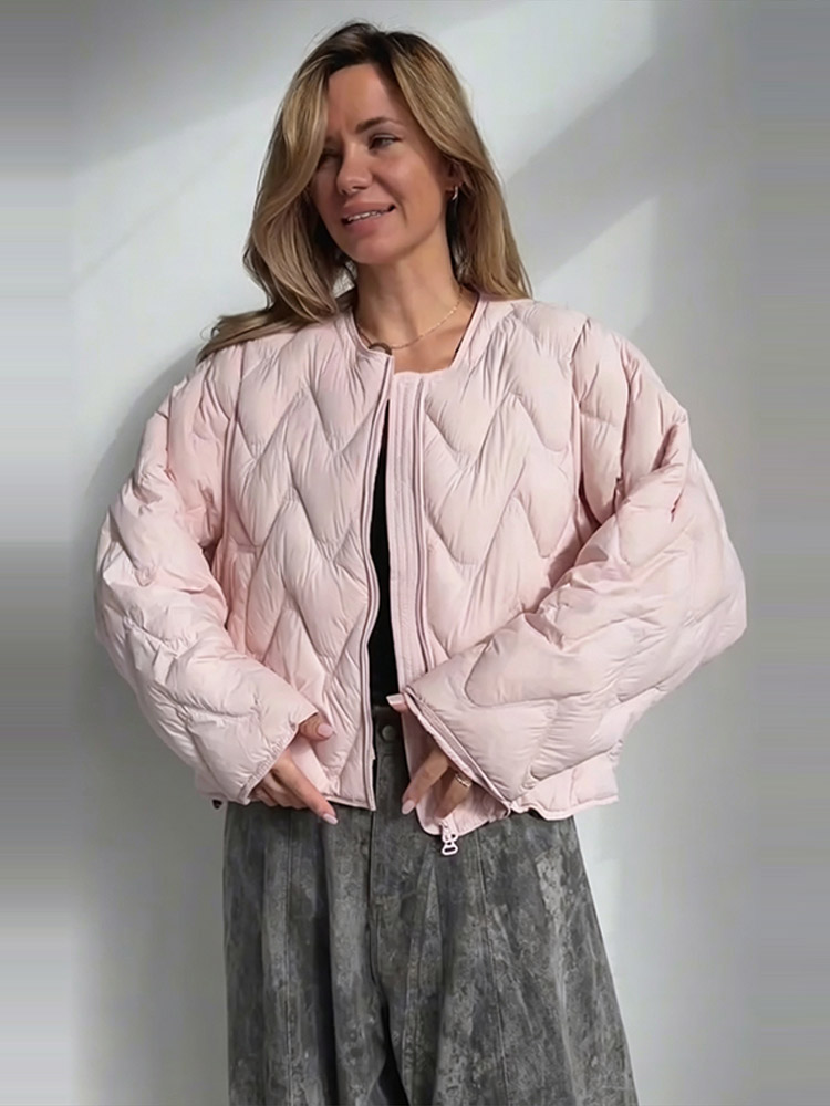 Giacca trapuntata a onde con c - Women'S Fashion Quilted Jacket recensione e prezzo