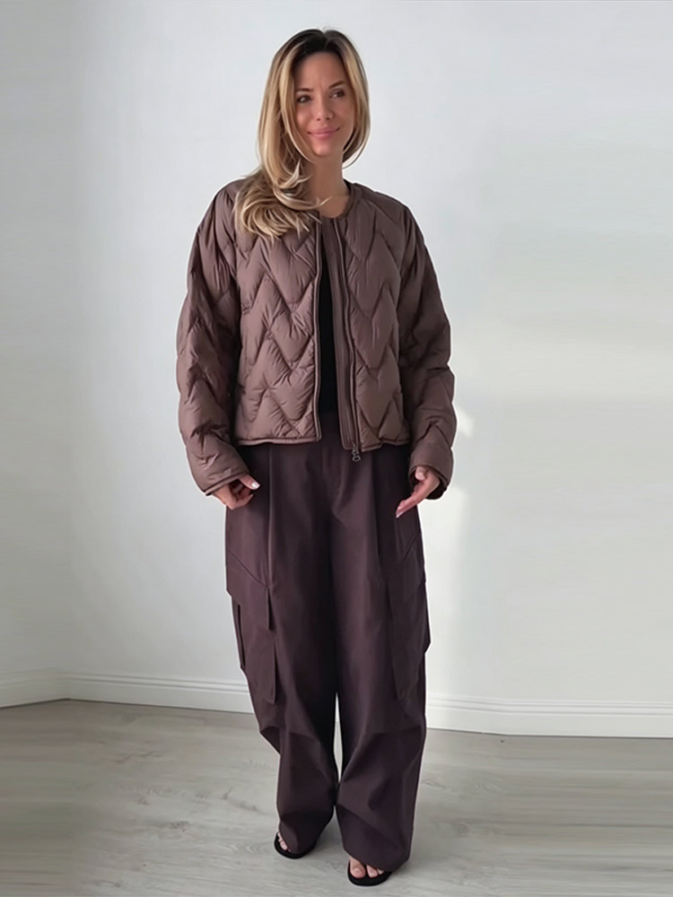 Giacca trapuntata a onde con c - Women'S Fashion Quilted Jacket recensione e prezzo