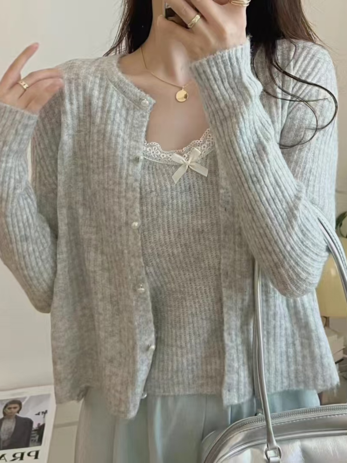 Cardigan in maglia Sweet Knot  - Longline Cardigan Knit recensione e prezzo