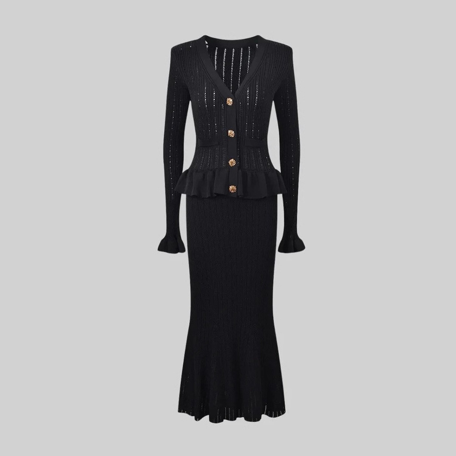 Set Due Pezzi in Maglia con Ca - Longline Cardigan Knit recensione e prezzo